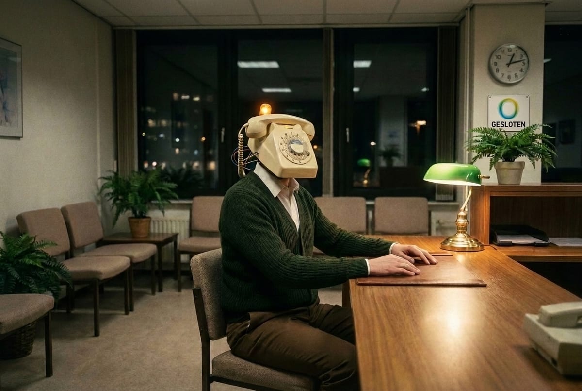 De vestiging is dicht, de telefoon wordt gewoon opgenomen.